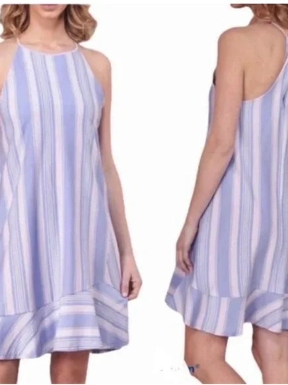 Patagonia Blue and White Striped A-Line dress